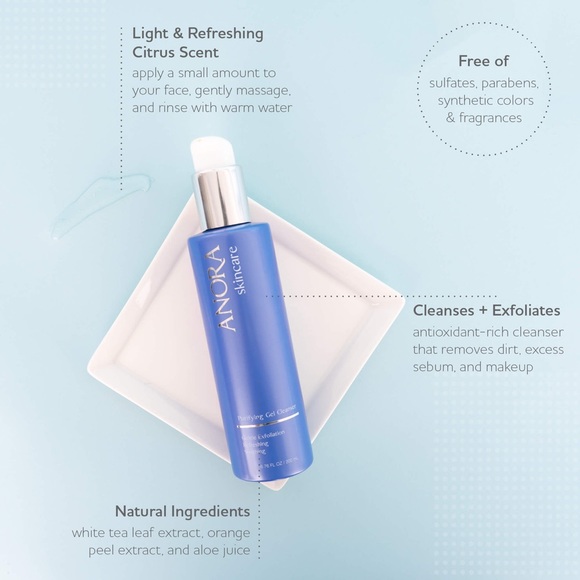 NWT Anora Skincare Purifying Gentle Exfoliating Gel Cleanser - Picture 2 of 13